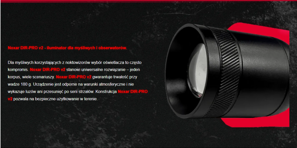 noxar dir pro v2 iluminator podczerwieni 4w1 850nm + 940nm + 980nm + biały led
