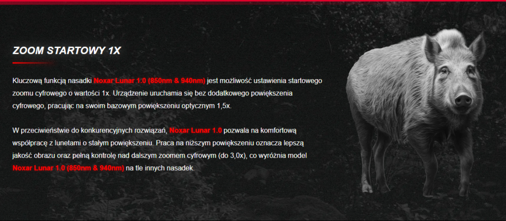 noxar lunar 1.0 850nm / 940nm bez dalmierza