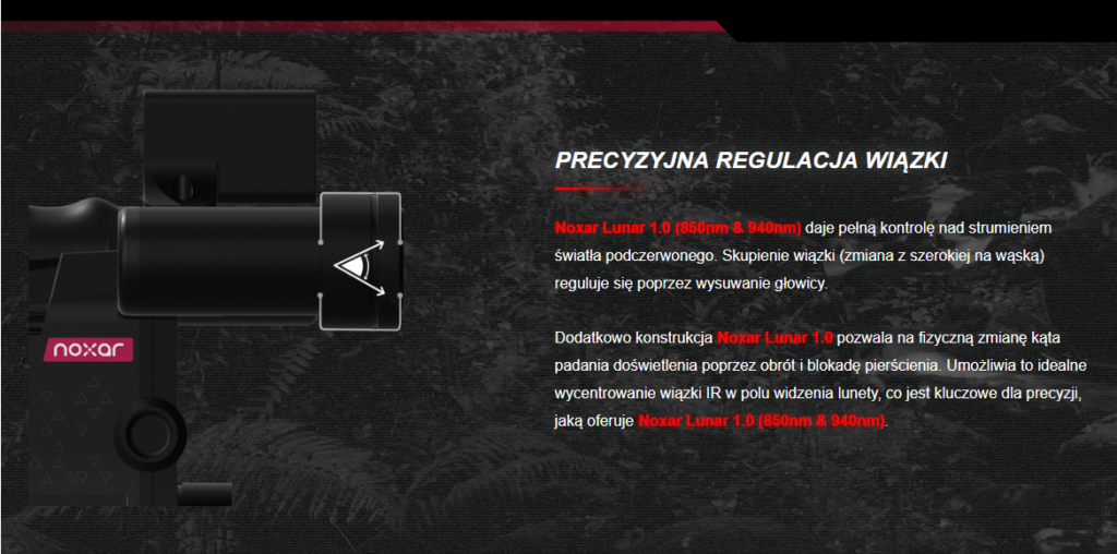 noxar lunar 1.0 850nm / 940nm bez dalmierza