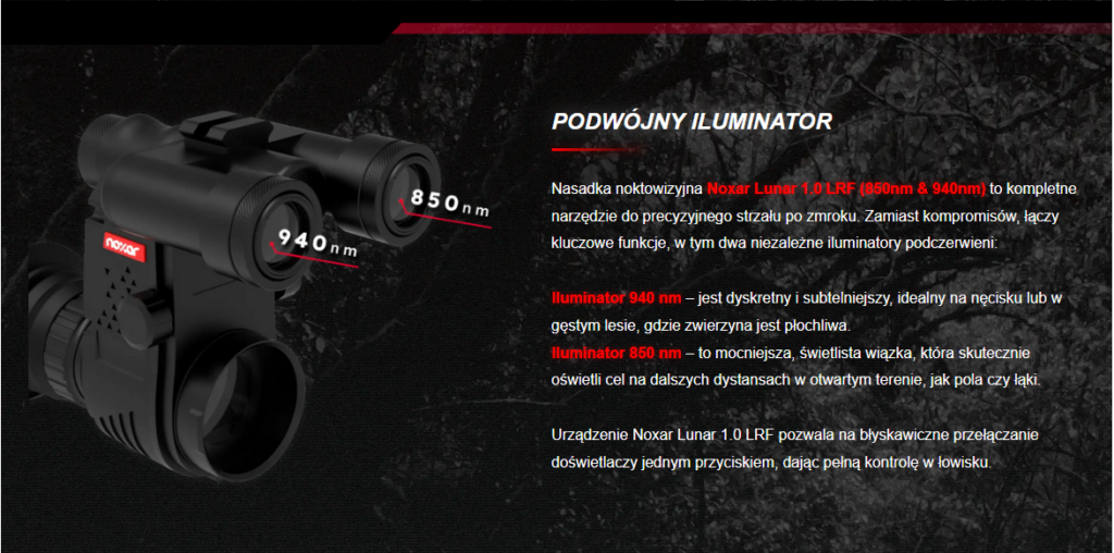 noxar lunar 1.0 lrf 850nm / 940nm z dalmierzem