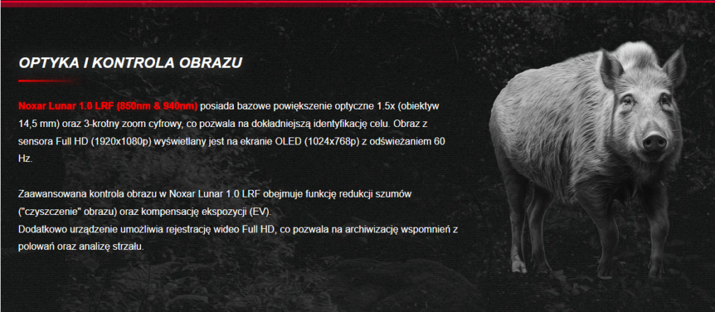 noxar lunar 1.0 lrf 850nm / 940nm z dalmierzem