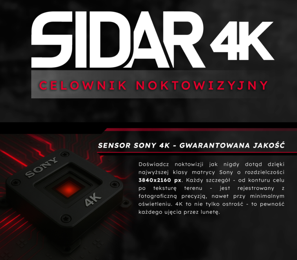 noxar sidar 4k l z dalmierzem lrf celownik noktowizyjny