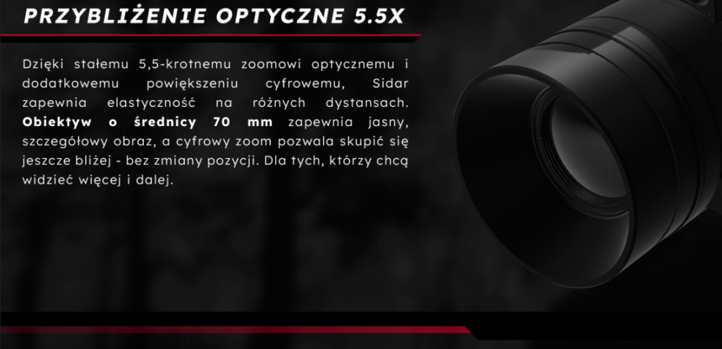 noxar sidar 4k l z dalmierzem lrf celownik noktowizyjny